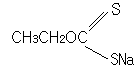 SEX Sodium Ethyl Xanthate Molecular structural formula