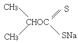 Sodium Isopropyl Xanthate Molecular structural formula<br>