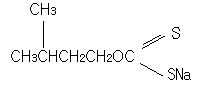 Structural formula SIAX Sodium isoamyl xanthate China